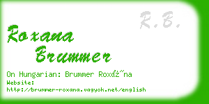 roxana brummer business card